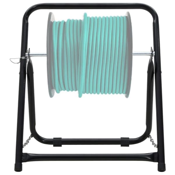 vidaXL Slangespolestativ 48 cm 45 kg svart pulverlakkert stål