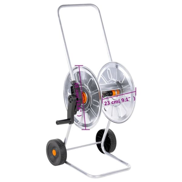 vidaXL slangetromle til 50 m 1/2" eller 35 m 3/4" slange stål