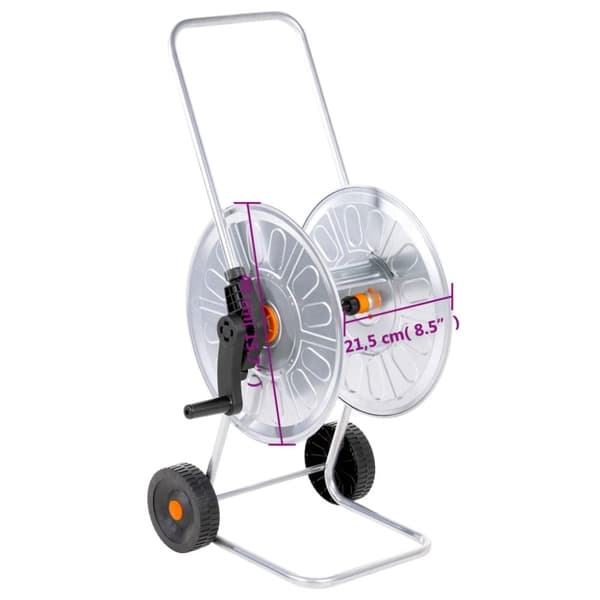 vidaXL slangetromle til 60 m 1/2" slange stål