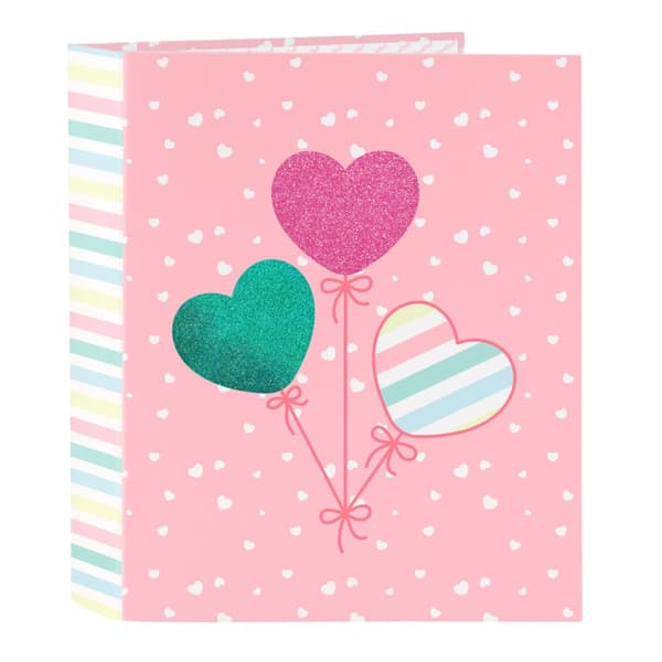 Rengaskansio BlackFit8 Globitos Pinkki A4 27 x 33 x 6 cm