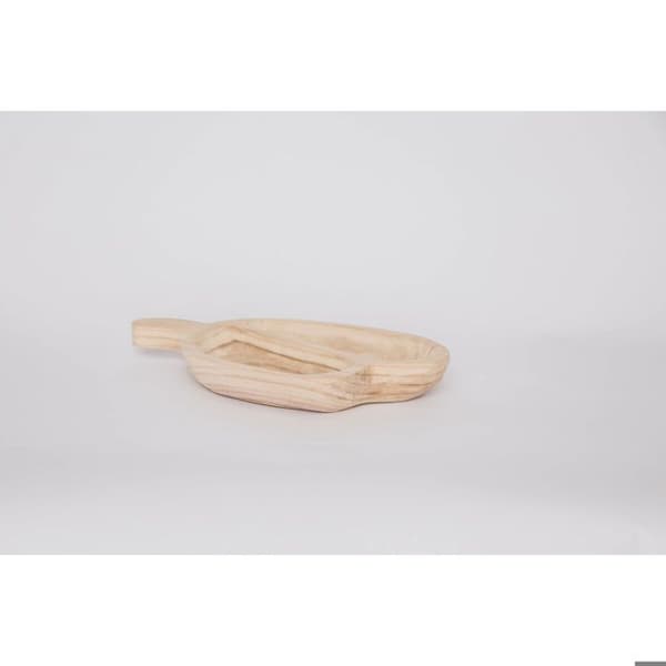 Serveringstablett - DKD Home Decor - Tropisk - Dubbel lager - Naturlig finish - Ljusbrun