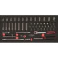 Miniatyrbild 1 av 4: Modul - KS TOOLS - 713.1020 - Modul med hylsor och tillbehör Ultimate - 1/4" - 54 delar