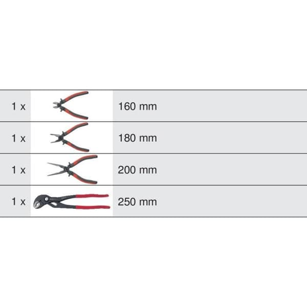 Modul - KS TOOLS - 713.4014 - Modul med tänger - För verktygslådor och bänkar - 4 delar
