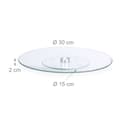 Miniatyrbild 4 av 6: Relaxdays Turntable 360Â° tårtor Konditoriglas presentationstallrik 30 cm servering för att dekorera, transparent