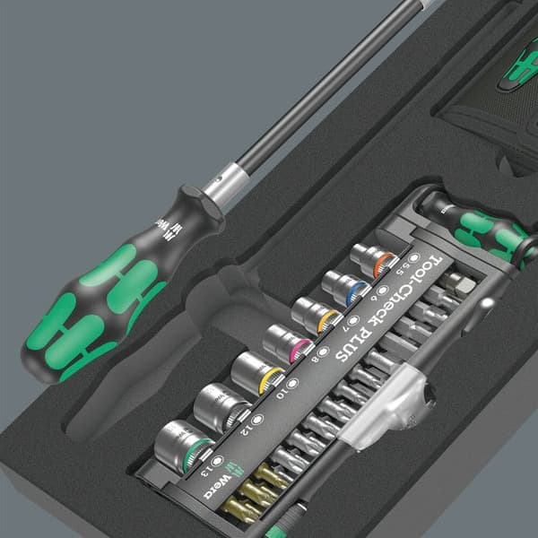 Verktygskit - WERA - 9750 - 57 delar - Tool-Check PLUS - Kraftform Kompakt