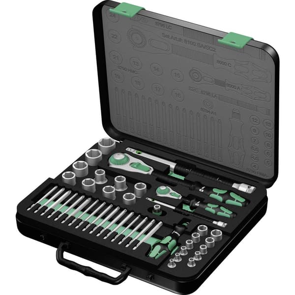 Wera 8100 SA/SC 2 Zyklop Hylsnyckelsats metrisk 1/4, 1/2 43 delar 05160785001
