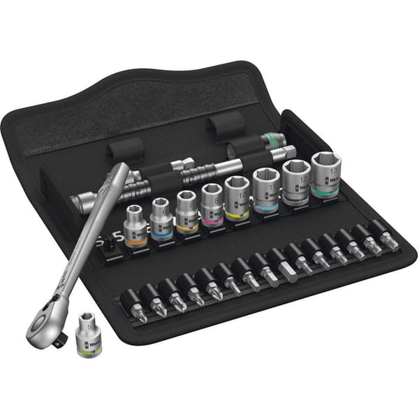 Wera Zyklop Metal 8100 SA 8 Hylsnyckelsats metrisk 1/4 28 delar 1173672