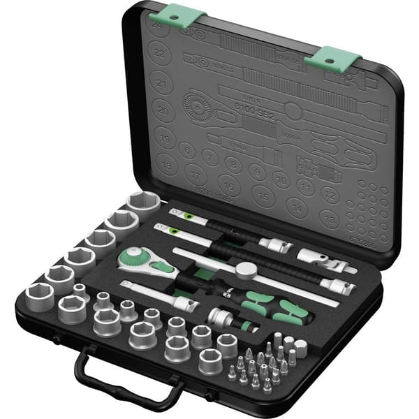 Wera 8100 SB 2 Zyklop Hylsnyckelsats metrisk 3/8 43 delar 05003594001
