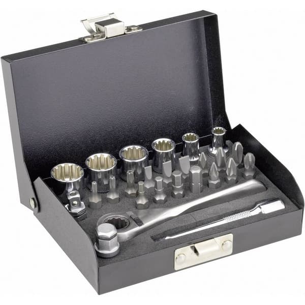 TOOLCRAFT Hylsnyckelsats metrisk 1/4 23 delar 820928