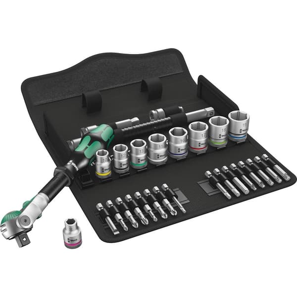 Wera 8100 SB 6 Zyklop Speed Hylsnyckelsats metrisk 3/8 29 delar 05004046001