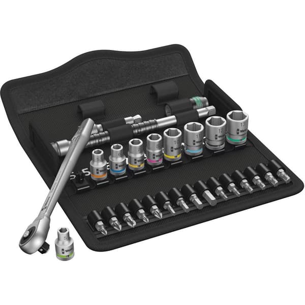 Wera Zyklop Metal 8100 SA 7 Hylsnyckelsats metrisk 1/4 28 delar 05004017001