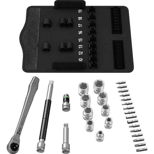 Wera Zyklop Metal 8100 SB 8 Hylsnyckelsats metrisk 3/8 29 delar 05004048001