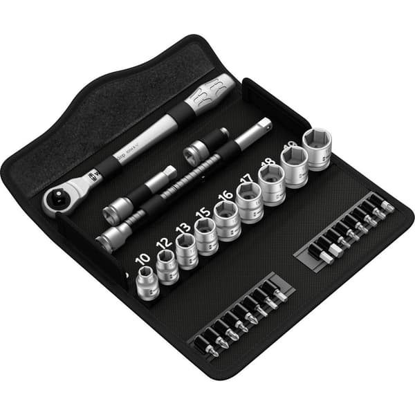 Wera Zyklop Metal 8100 SB 8 Hylsnyckelsats metrisk 3/8 29 delar 05004048001