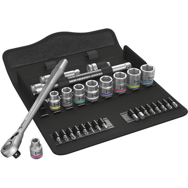 Wera Zyklop Metal 8100 SB 8 Hylsnyckelsats metrisk 3/8 29 delar 05004048001