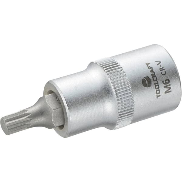 TOOLCRAFT 816086 Inner-flertandad (XZN) Hylsnyckel-bitsinsats 6 mm 1/2