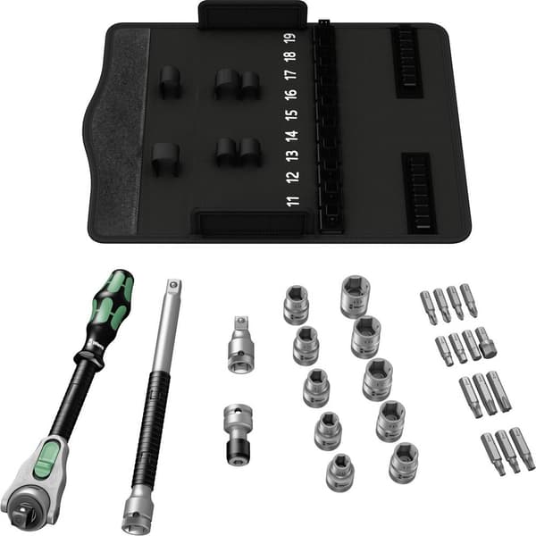 Wera 8100 SC 6 Zyklop Speed Hylsnyckelsats metrisk 1/2 28 delar 05004076001