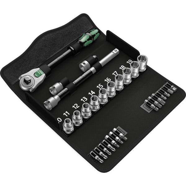 Wera 8100 SC 6 Zyklop Speed Hylsnyckelsats metrisk 1/2 28 delar 05004076001