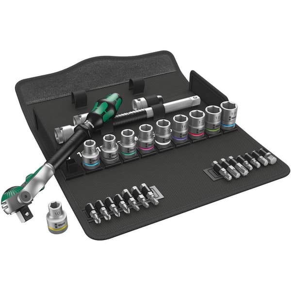 Wera 8100 SC 6 Zyklop Speed Hylsnyckelsats metrisk 1/2 28 delar 05004076001