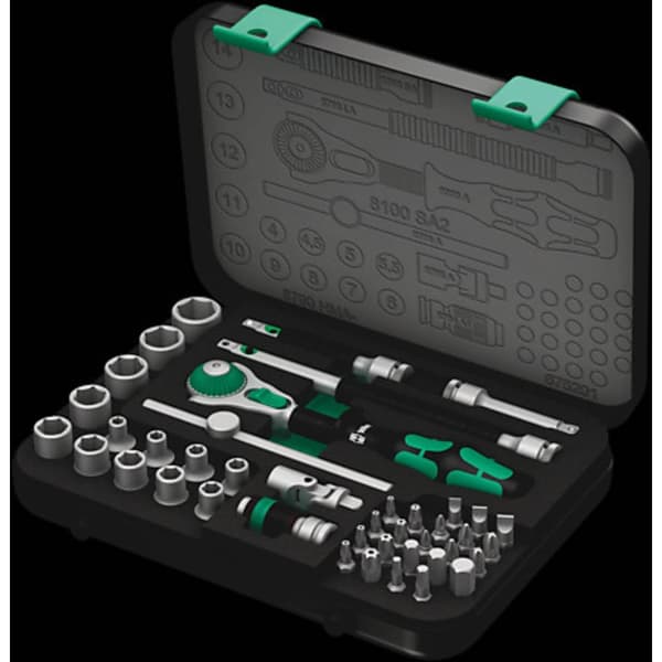 Wera 8100 SA 2 Zyklop Hylsnyckelsats metrisk 1/4 42 delar 05003533001