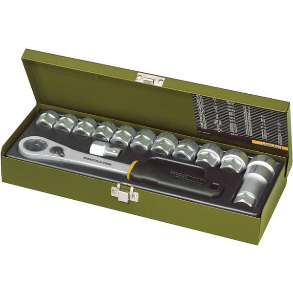 Proxxon Industrial Hylsnyckelsats metrisk 1/2 14 delar 23604