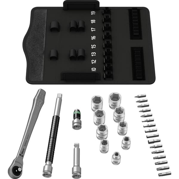 Wera Zyklop Metal 8100 SB 7 Hylsnyckelsats metrisk 3/8 29 delar 05004047001