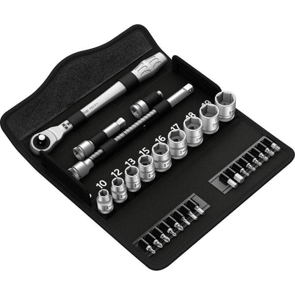 Wera Zyklop Metal 8100 SB 7 Hylsnyckelsats metrisk 3/8 29 delar 05004047001
