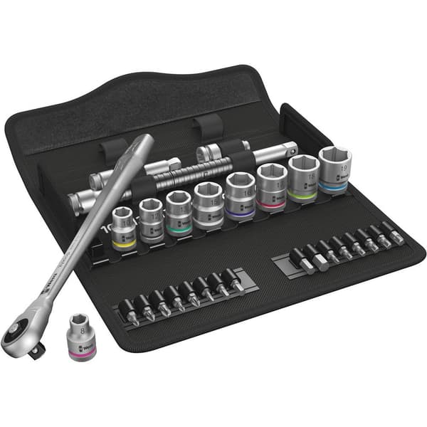Wera Zyklop Metal 8100 SB 7 Hylsnyckelsats metrisk 3/8 29 delar 05004047001