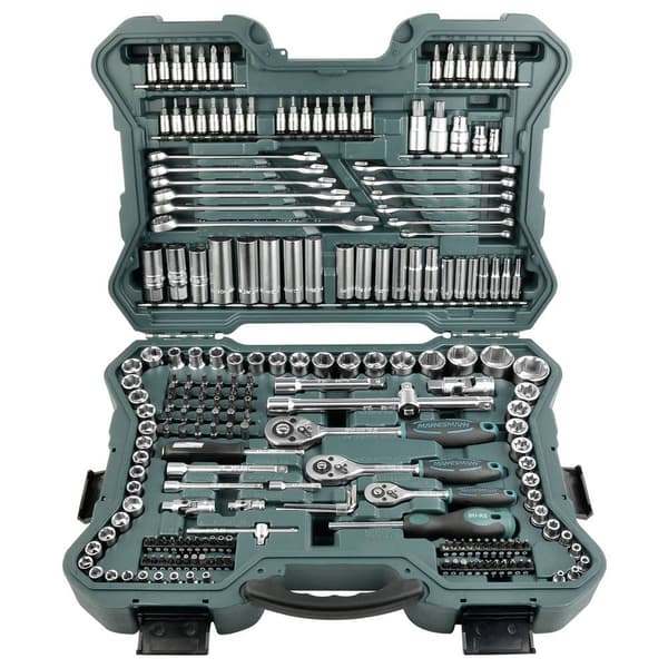 Brüder Mannesmann Hylsnyckelsats metrisk 1/4, 3/8, 1/2 215 delar M98430