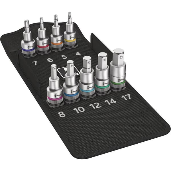 Wera 8740 C HF Hylsnyckel-bitsinsats-set 1/2 9 delar 05004201001