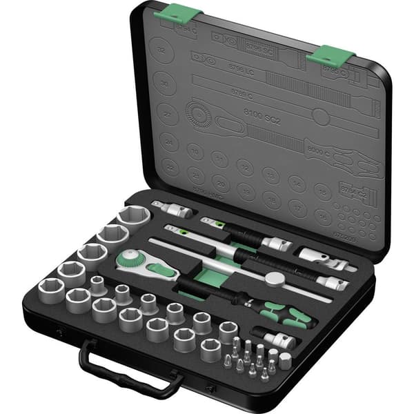 Wera 8100 SC 2 Zyklop Hylsnyckelsats metrisk 1/2 37 delar 05003645001
