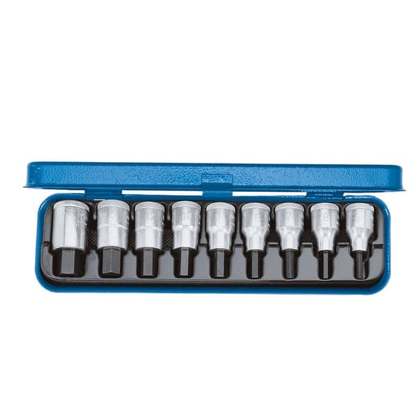 Gedore Hylsnyckel-bitsinsats-set 1/2 9 delar 6156410