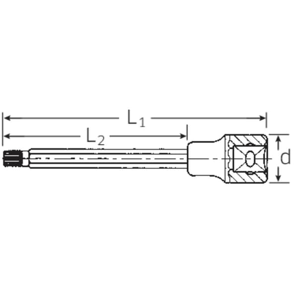 Stahlwille 3054 X/M 10 03261410 Inner-flertandad (XZN) Hylsnyckel-bitsinsats M10 1/2