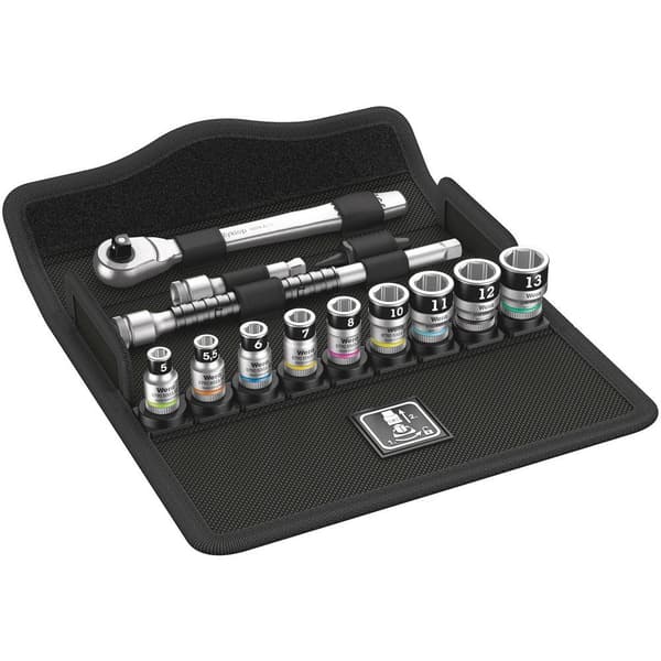 Wera 8100 SA 12 HF Zyklop Hylsnyckelsats metrisk 1/4 13 delar 05003756001