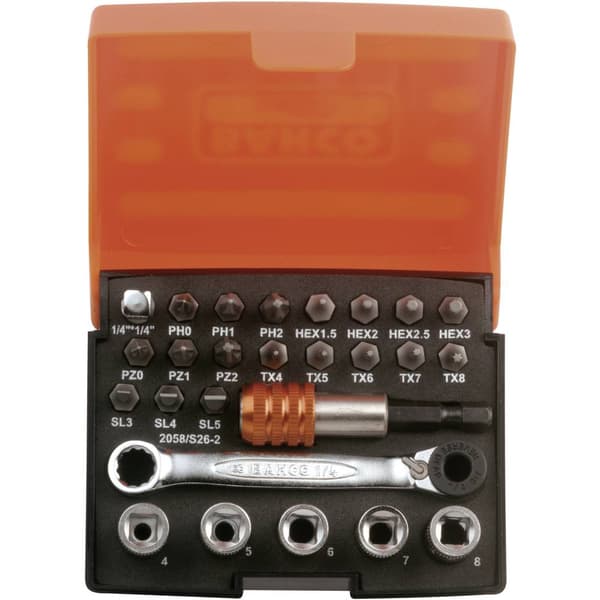 Bahco Hylsnyckelsats 26 delar 2058/S26-2
