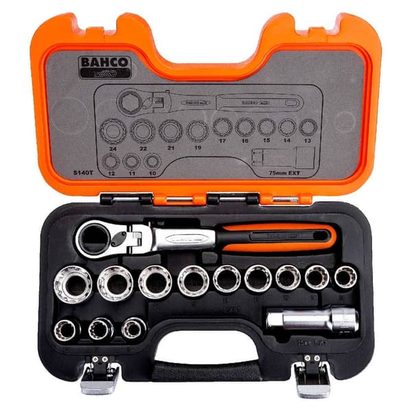 Bahco Hylsnyckelsats 14 delar S140T