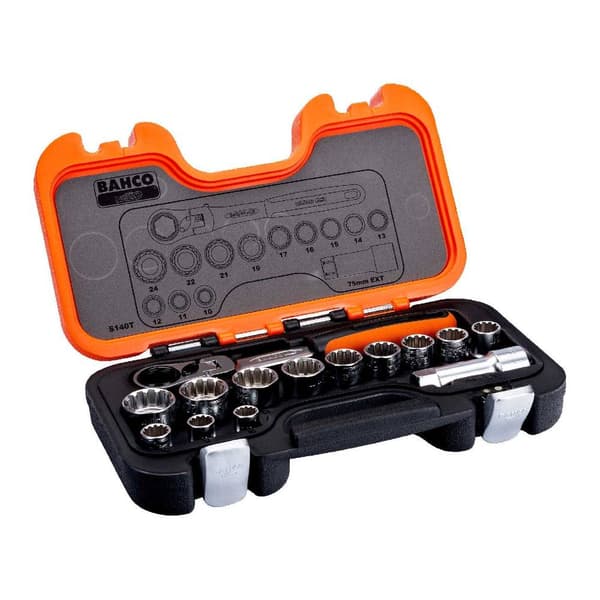 Bahco Hylsnyckelsats 14 delar S140T