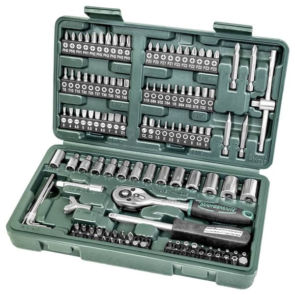 Brüder Mannesmann Hylsnyckelsats metrisk 1/4 130 delar M29166