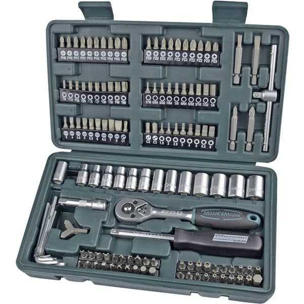 Brüder Mannesmann Hylsnyckelsats metrisk 1/4 130 delar M29166