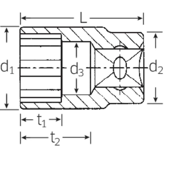 Stahlwille 40 10 01010010 Ytter-sexkantig Hylsnyckelinsats 10 mm 1/4