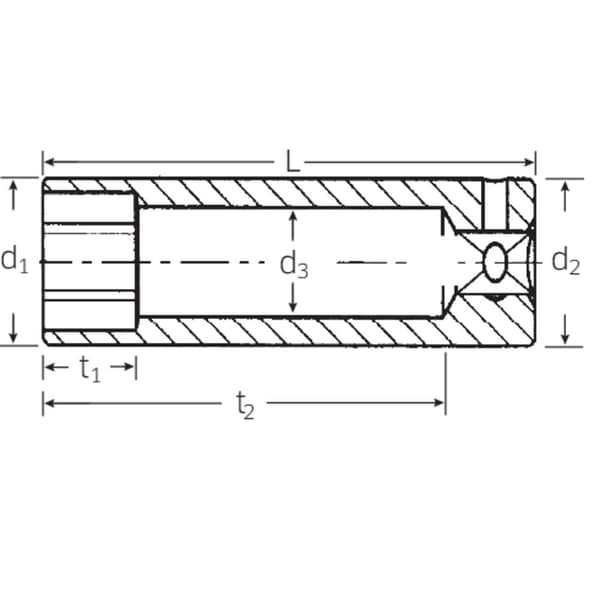 Stahlwille 40 L 7 01020007 Ytter-sexkantig Hylsnyckelinsats 7 mm 1/4