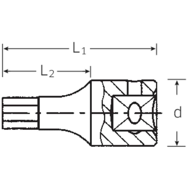 Stahlwille 44 K 5 01120005 Inner-sexkantig Hylsnyckel-bitsinsats 5 mm 1/4