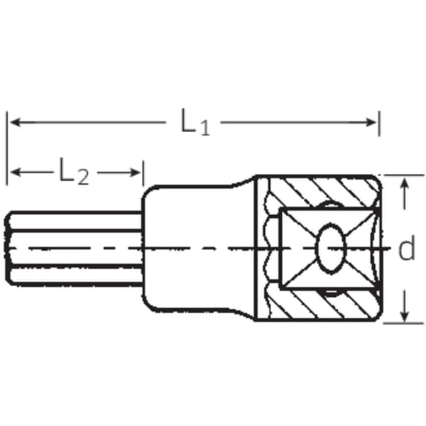 Stahlwille 49 10 02050010 Inner-sexkantig Hylsnyckel-bitsinsats 10 mm 3/8