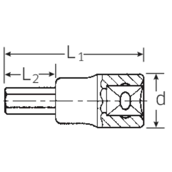 Stahlwille 54 5 03050005 Inner-sexkantig Hylsnyckel-bitsinsats 5 mm 1/2