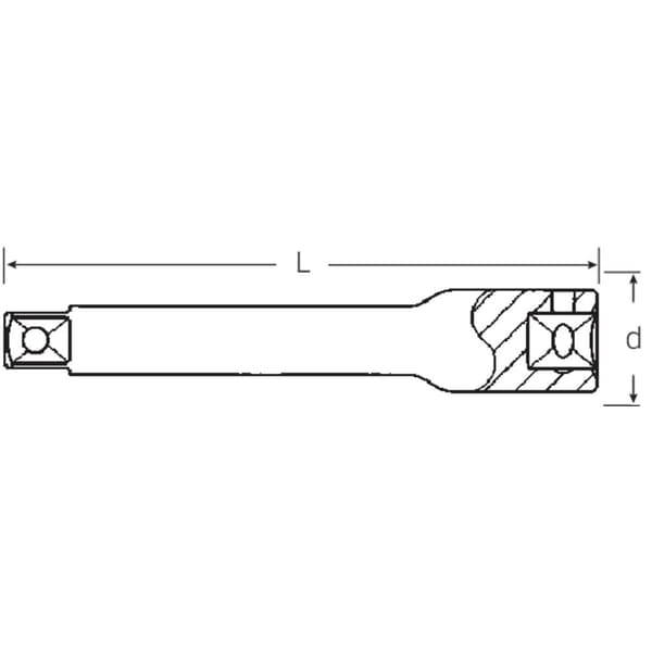 Stahlwille 405/2 11010001 Hylsnyckelförlängning Drivning 1/4 54 mm 1 st