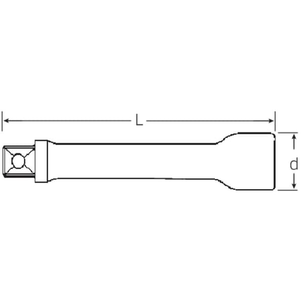 Stahlwille 509/3 13010004 Hylsnyckelförlängning Drivning 1/2 75 mm 1 st