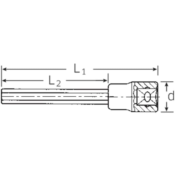 Stahlwille 2054 6 03151206 Inner-sexkantig Hylsnyckel-bitsinsats 6 mm 1/2