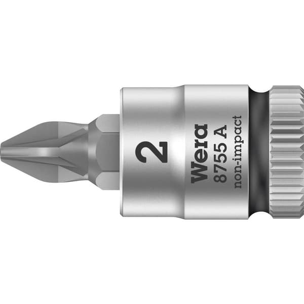 Wera 8755 A 05003354001 Stjärnspår Pozidriv Hylsnyckel-bitsinsats PZ 2 1/4