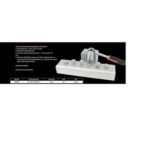 Brüder Mannesmann M00190 Hylsnyckel-bitsinsats 3 delar