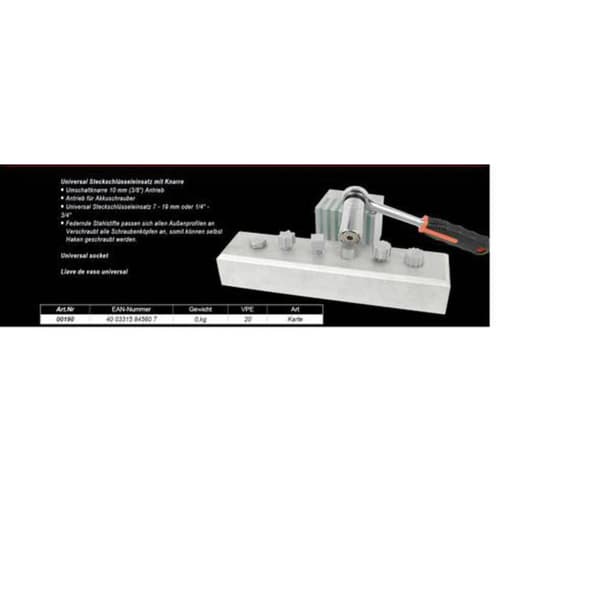 Brüder Mannesmann M00190 Hylsnyckel-bitsinsats 3 delar