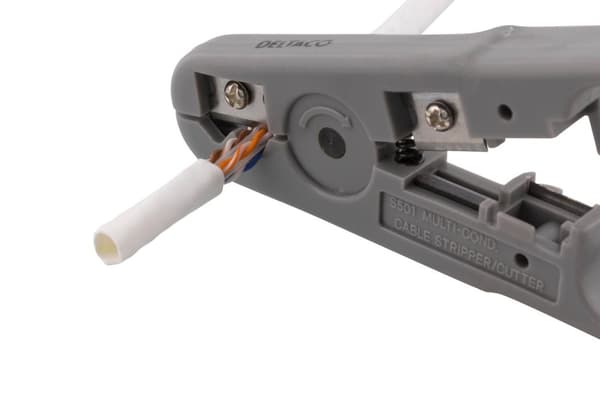 Universal cable stripper, cutting function, grey